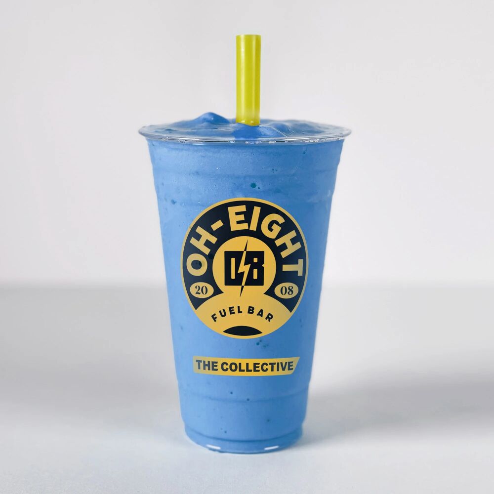 Blue Majik smoothie — blue spirulina, pineapple, mango, protein