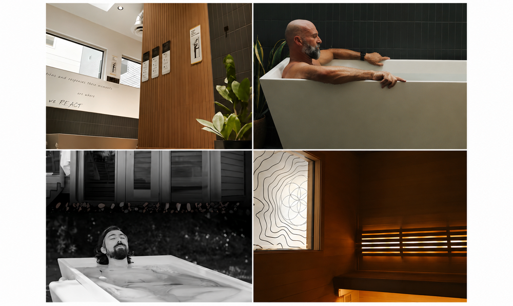 Recovery -- sauna, cold plunge, and red light at The Collective